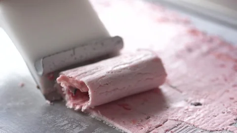 Pink ice cream Stock Footage 99195801
