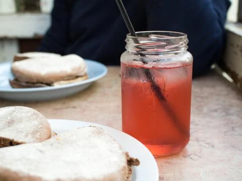 Pink iced tea Stock Photos