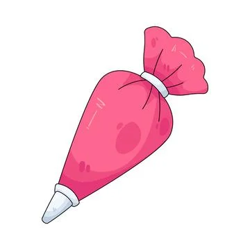 Pink icing bag Stock Illustration