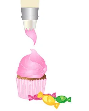 Pink icing Stock Illustration