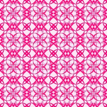 Pink Ikat Geometric Seamless Pattern Stock Illustration