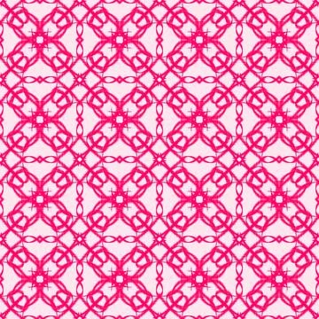 Pink Ikat Geometric Seamless Pattern Stock Illustration