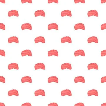 Pink indian turban seamless pattern for cultural design Stock Illustration