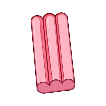Pink inflatable float for water activities Stock Illustration