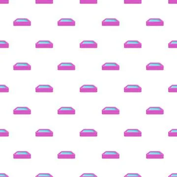 Pink inflatable kiddie pools repeating pattern background Stock Illustration