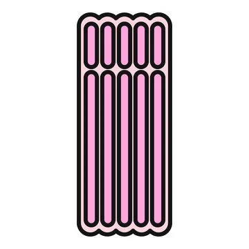Pink inflatable pool float icon for summer vacation Stock Illustration