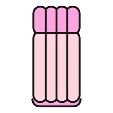 Pink inflatable pool float mattress icon design Illustrazione stock