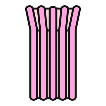 Pink inflatable pool mattress floating on water Stock Illustration