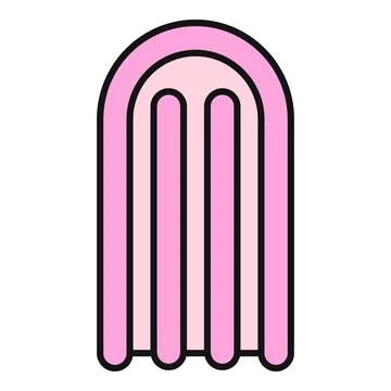 Pink inflatable swimming pool float water mattress Stock Illustration