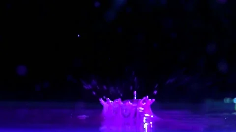Pink ink drop in slow motion 2 Stock Footage 44293856