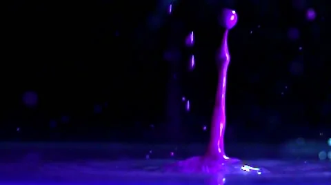 Pink ink drop in slowmotion Stock Footage 44293668