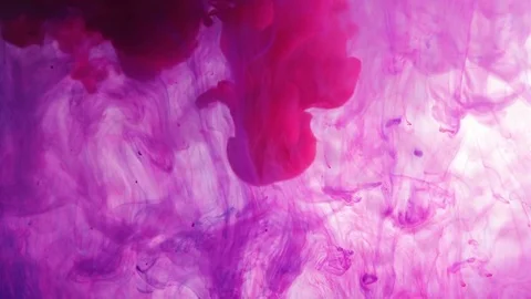 Pink ink in water Stock-Footage 85160793