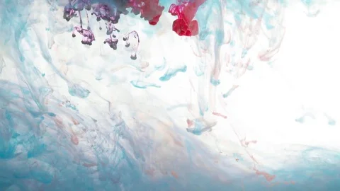 Pink ink in water Stock-Footage 85160844