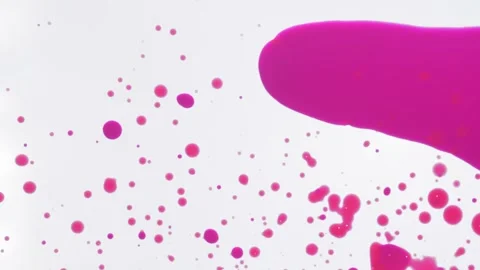 Pink inks drops on white background. Stock Footage 236985123