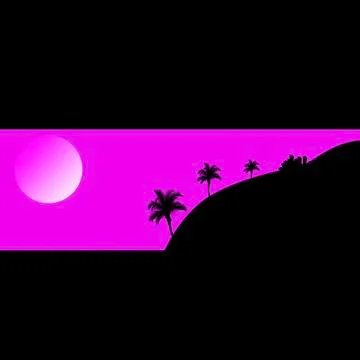 The Pink island Illustrazione stock