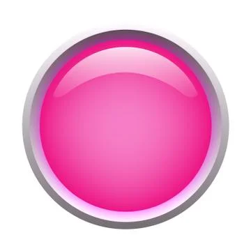 Pink isolated vector, glossy web button. Stock Illustration