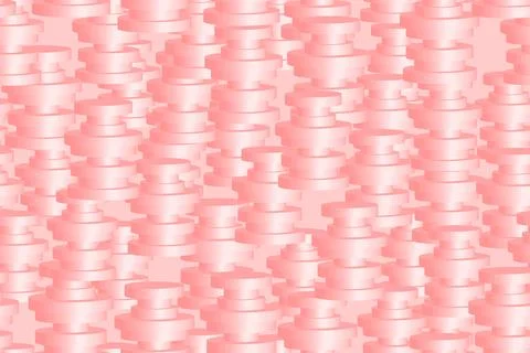 Pink Isometric Concentric Ring Vector Seamless Pattern Stock Illustration