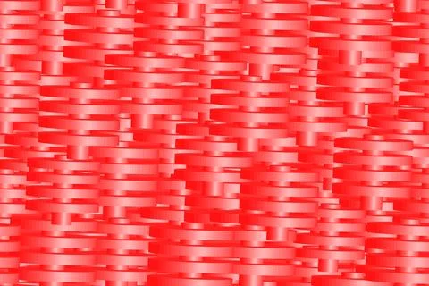 Pink Isometric Concentric Ring Vector Seamless Pattern Stock Illustration