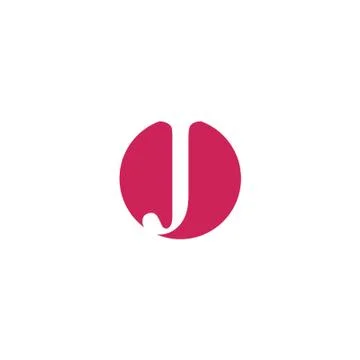 Pink j letter Stock Illustration