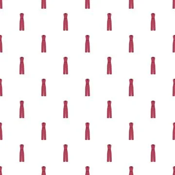 Pink jumpsuit repeating pattern seamless on white background Stock Illustration