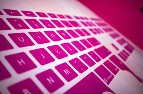Pink keyboard Stock Photos