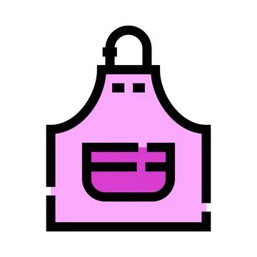 Pink kitchen apron for cooking and baking Stock Illustration