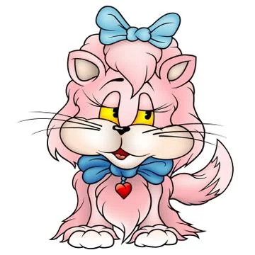 Pink Kitten Stock Illustration