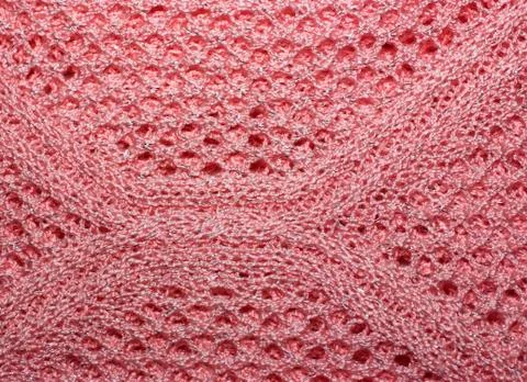 Pink knitted wool fabric texture closeup. with lurex thread, Jersey Knitted b Stock Photos