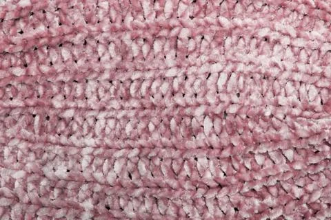 Pink knitting as a background, close up. Stock Photos
