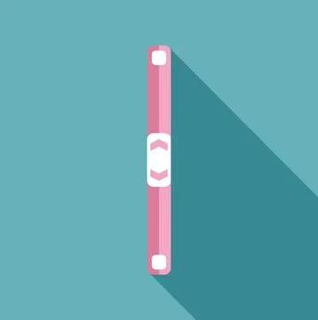 Pink knitting counter tool in flat design Stock Illustration