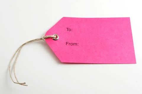 Pink label Stock Photos