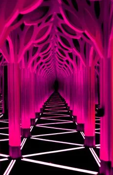 Pink labyrinth Illustrazione stock