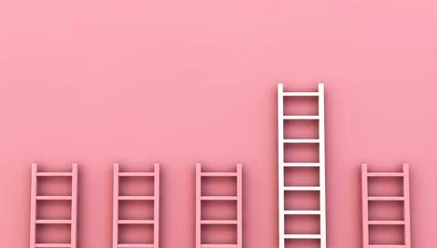 Pink ladder collection Stock Illustration