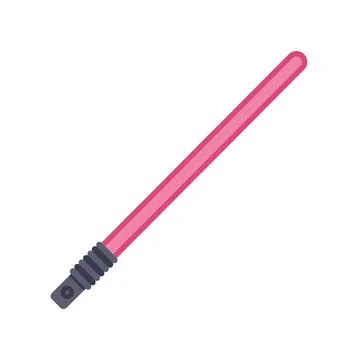 Pink laser sword representing sci fi weapon and futuristic power Stock Illustration