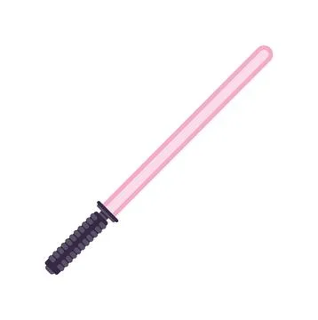 Pink laser sword representing science fiction fantasy weapon Stock Illustration