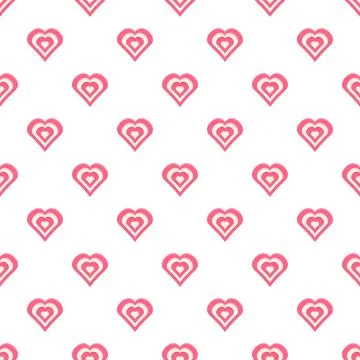 Pink layered heart seamless pattern for design Stockillustratie