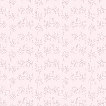 Pink leaf seamless repeat pattern vector design Illustrazione stock