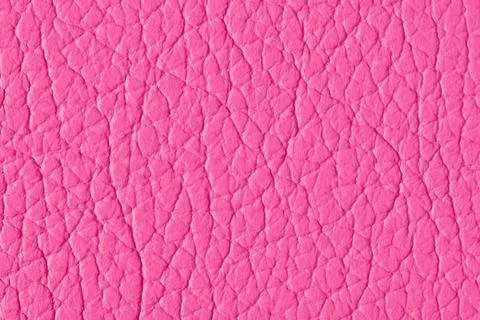 Pink leather texture closeup Stock Photos