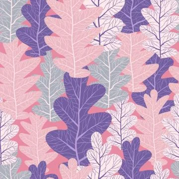 Pink leaves pattern Stock Illustration