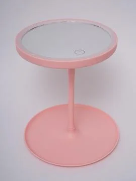 Pink led table mirror lamp Stock Photos