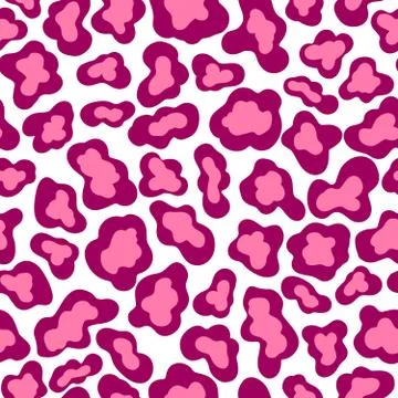 Pink leopard seamless vector pattern Stock Illustration