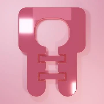 Pink Life jacket icon isolated on pink background. Life vest icon. Extreme .. イラスト素材