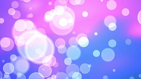 Pink light blue bokeh particles background, soft glowing spheres seamless loop Stock Footage 334054027