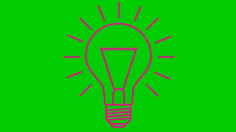 Pink light bulb green Stock Footage 205843430