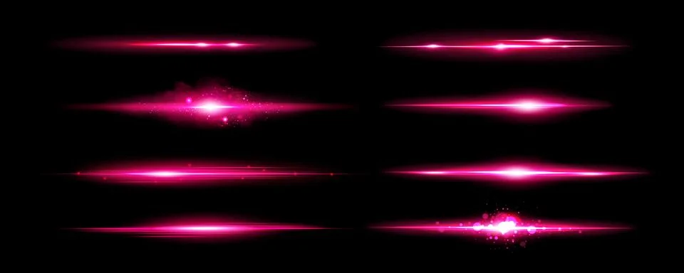 Pink light flare effect with magic lens sparkle Stock Illustration