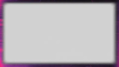 Pink light frame overlay with transparent background and alpha channel. Iso.. Stock Footage 335834540