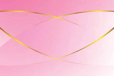 Pink light gradient color soft light and golden line graphic for cosmetics Illustrazione stock
