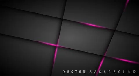 Pink light line shadow dark grey luxury background Illustrazione stock