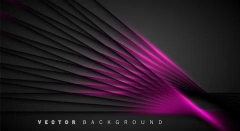 Pink light line shadow dark grey luxury background Illustrazione stock