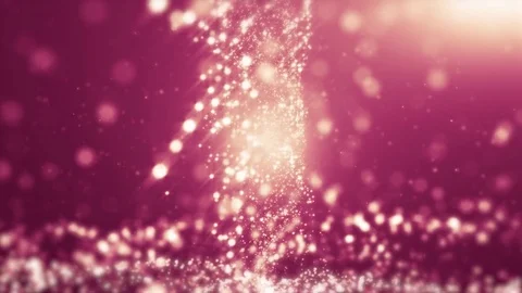 Pink light shine particles bokeh, holiday concept. Christmas animated golden  Stock Footage 82445685